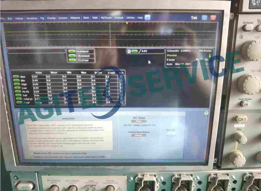Tektronix oscilloscope DPO7254C power button no response maintenance
