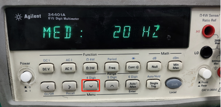 34401A测试低频交流信号为什么不准